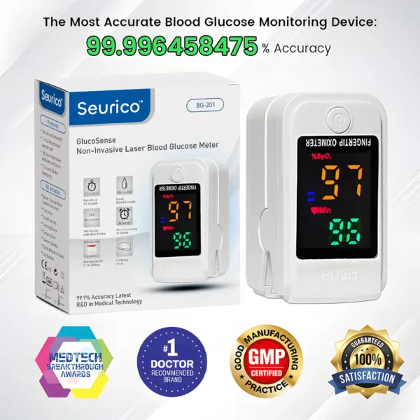 Seurico™ GlucoSense Non-Invasive Laser Blood Glucose Meter